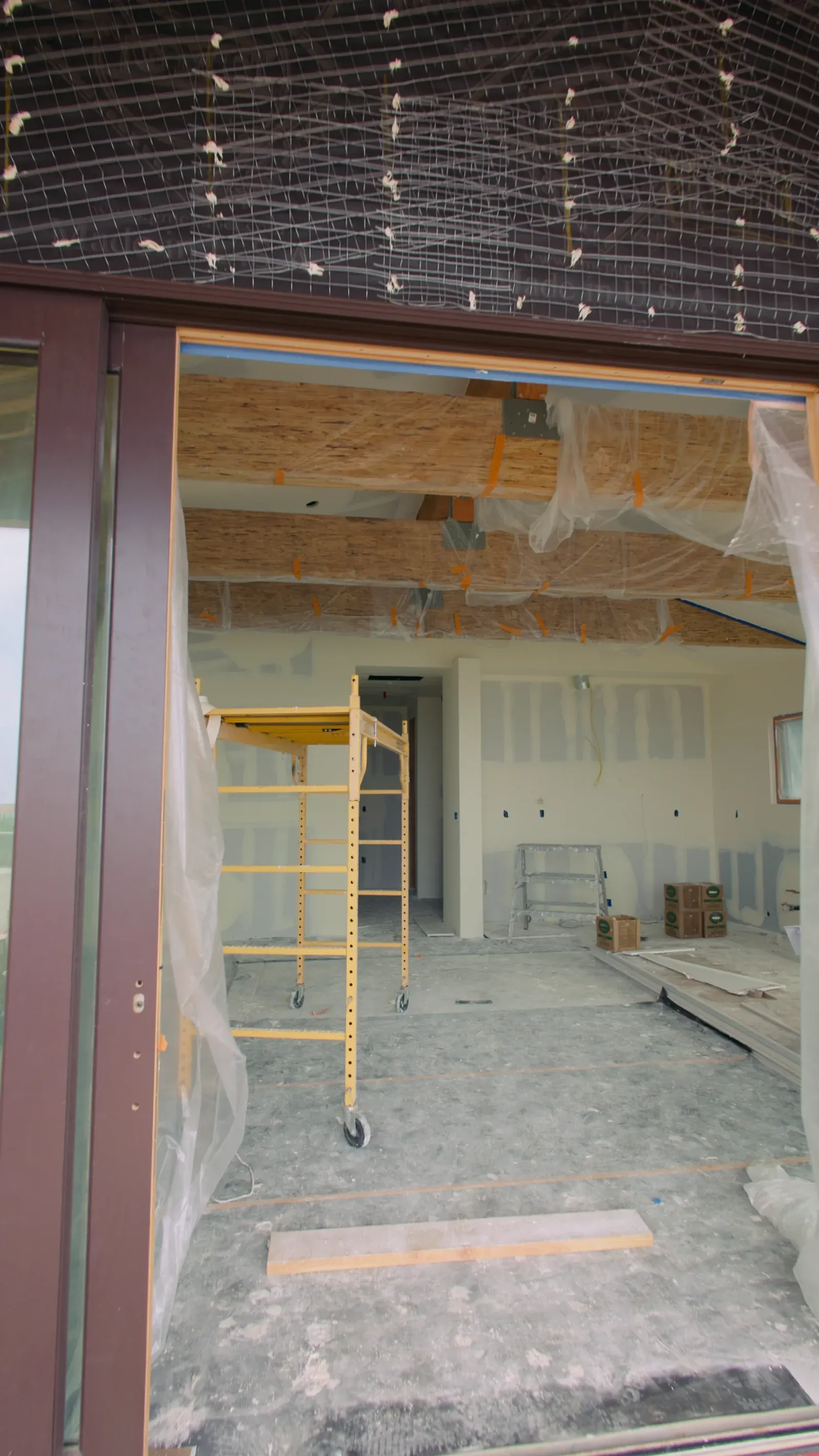 Construction and property detail captured for a progress-media sequence