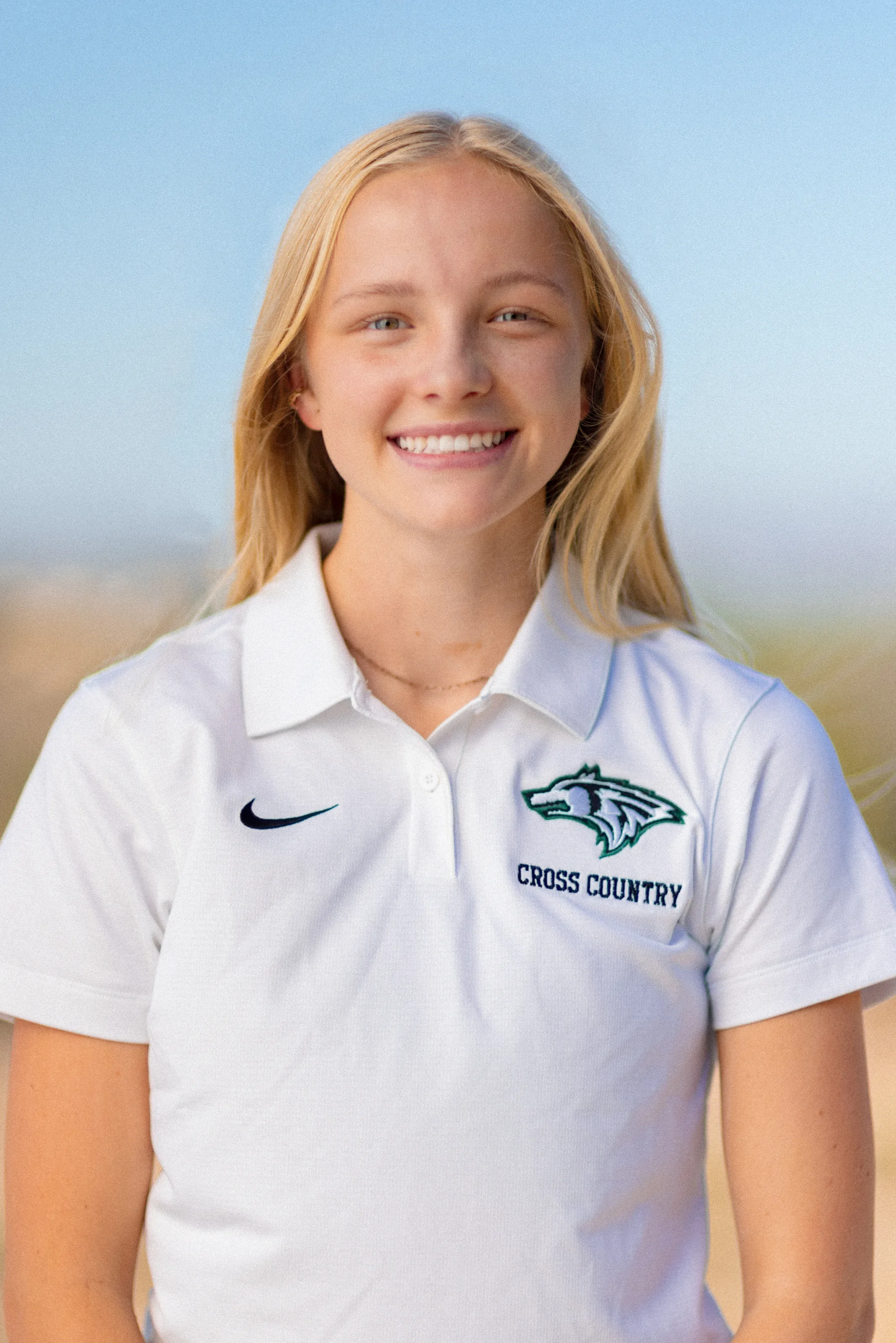 Outdoor student-athlete portrait in soft natural light