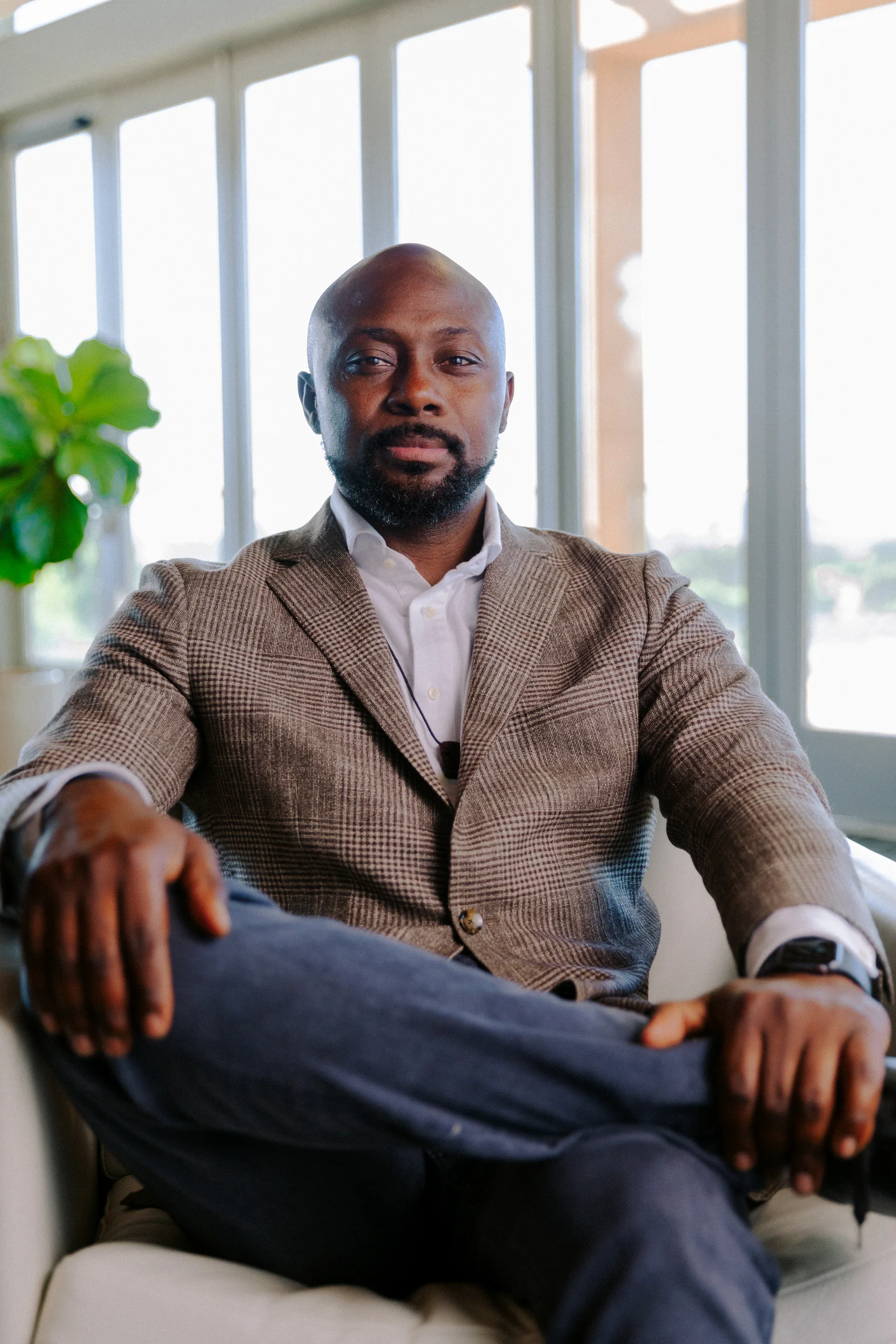 Professional portrait in a bright modern interior
