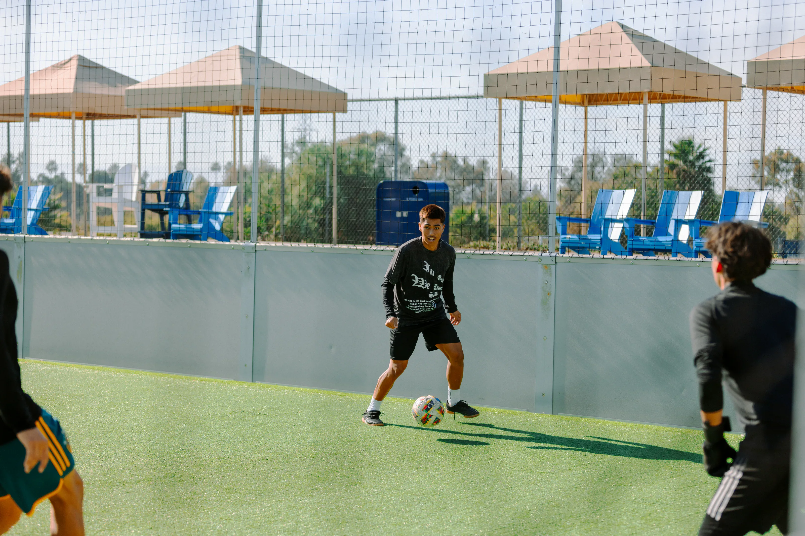 Player controlling the ball during an attacking sequence